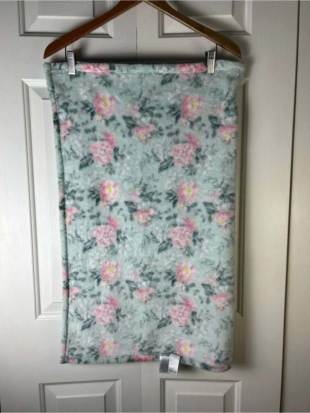 Baby Starters Pink Green Floral Blanket Flowers White Yellow Soft Plush Lovey